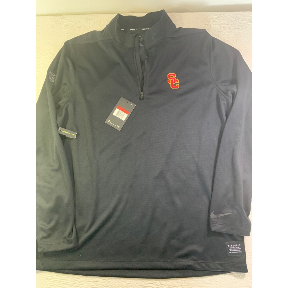 Nike Golf USC Trojans‎ Pac-12 Dri-FIT Quarter Zip Pullover Black AR2598-010 L